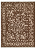 Mirzapur Brown Wool Handwoven Dhurrie