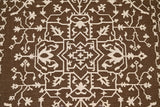 Mirzapur Brown Wool Handwoven Dhurrierugs