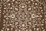 Mirzapur Brown Wool Handwoven Dhurrierugs