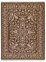 Mirzapur Brown Wool Handwoven Dhurrierugs