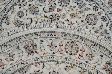 Nain Round 02 White HandKnotted Rug - The Revival Projectrugs
