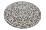 Nain Round 02 White HandKnotted Rug - The Revival Projectrugs