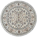 Nain Round 02 White HandKnotted Rug - The Revival Projectrugs