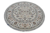 Nain Round 02 White HandKnotted Rug - The Revival Projectrugs