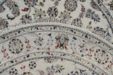 Nain Round White HandKnotted Rug - The Revival Projectrugs