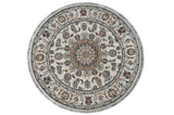 Nain Round White HandKnotted Rug - The Revival Projectrugs
