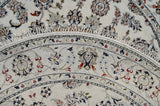 Nain Round White HandKnotted Rug - The Revival Projectrugs