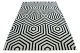 Nexus White Black Handmade Rugrugs