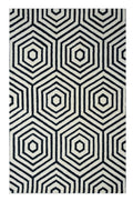 Nexus White Black Handmade Rug