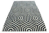 Nexus White Black Handmade Rugrugs