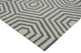 Nexus White Grey Handmade Rugrugs