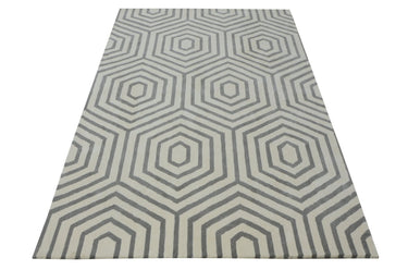 Nexus White Grey Handmade Rugrugs