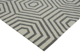 Nexus White Grey Handmade Rugrugs
