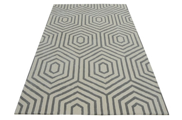 Nexus White Grey Handmade Rugrugs