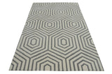 Nexus White Grey Handmade Rugrugs