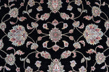 Noorani Wool Silk Black HandKnotted Rugrugs