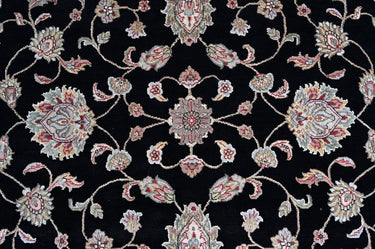 Noorani Wool Silk Black HandKnotted Rugrugs