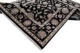 Noorani Wool Silk Black HandKnotted Rugrugs