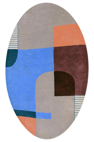 Oval Crush Wool Handmade Rug