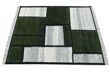 Pebbles and Moss Wool Handwoven Dhurrierugs