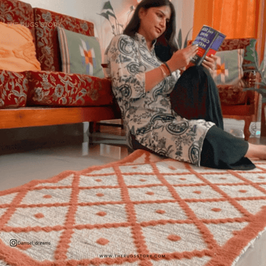 Phuleri Wool Red Handwoven Dhurrierugs