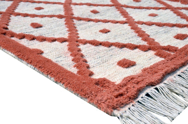 Phuleri Wool Red Handwoven Dhurrierugs