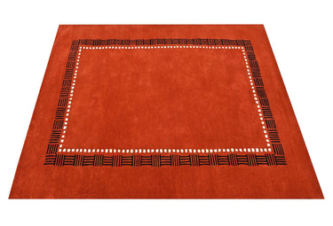Red Modern Wool Rugrugs