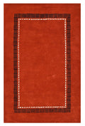 Red Modern Wool Rug