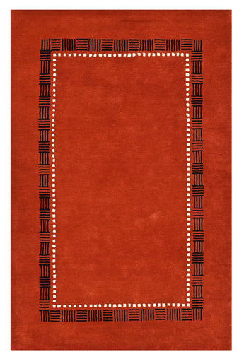 Red Modern Wool Rugrugs
