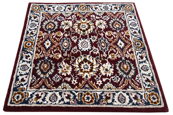 Red Square Traditional Handmade Rugrugs