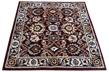Red Square Traditional Handmade Rugrugs