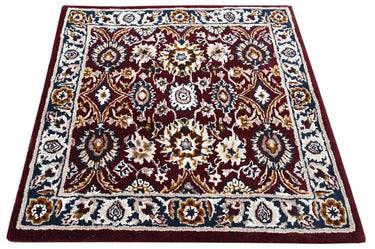 Red Square Traditional Handmade Rugrugs