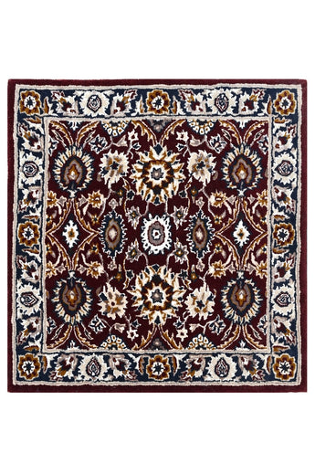 Red Square Traditional Handmade Rugrugs