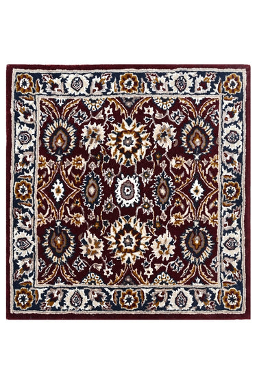 Red Square Traditional Handmade Rugrugs
