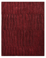 Red Swirl Textured Handmade Rugrugs