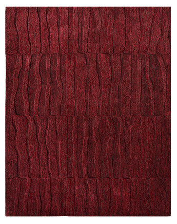 Red Swirl Textured Handmade Rugrugs