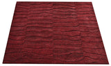 Red Swirl Textured Handmade Rugrugs