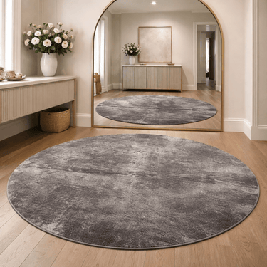 Reflections Round Grey Handmade Rug The Rugs Story