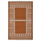 Rust Wool Handwoven Dhurrie The Rugs Story