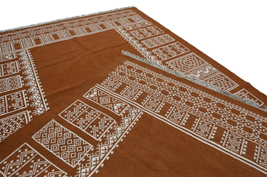 Rust Wool Handwoven Dhurrierugs