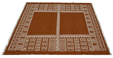 Rust Wool Handwoven Dhurrierugs