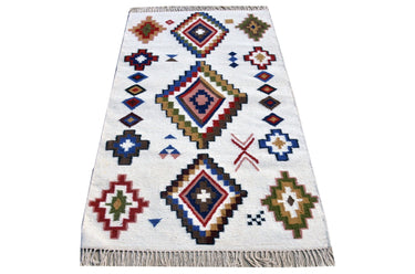 Saamvi Wool Handwoven Dhurrierugs