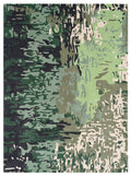 Shades of Green Handmade Rug
