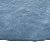 Solid Blue Round Handmade Rugrugs