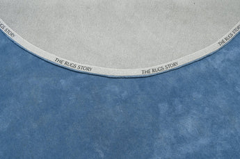 Solid Blue Round Handmade Rugrugs