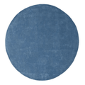 Solid Blue Round Handmade Rug
