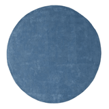Solid Blue Round Handmade Rugrugs