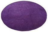 Solid Purple Round Handmade Rugrugs