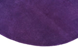Solid Purple Round Handmade Rugrugs