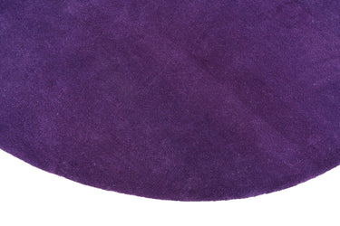Solid Purple Round Handmade Rugrugs
